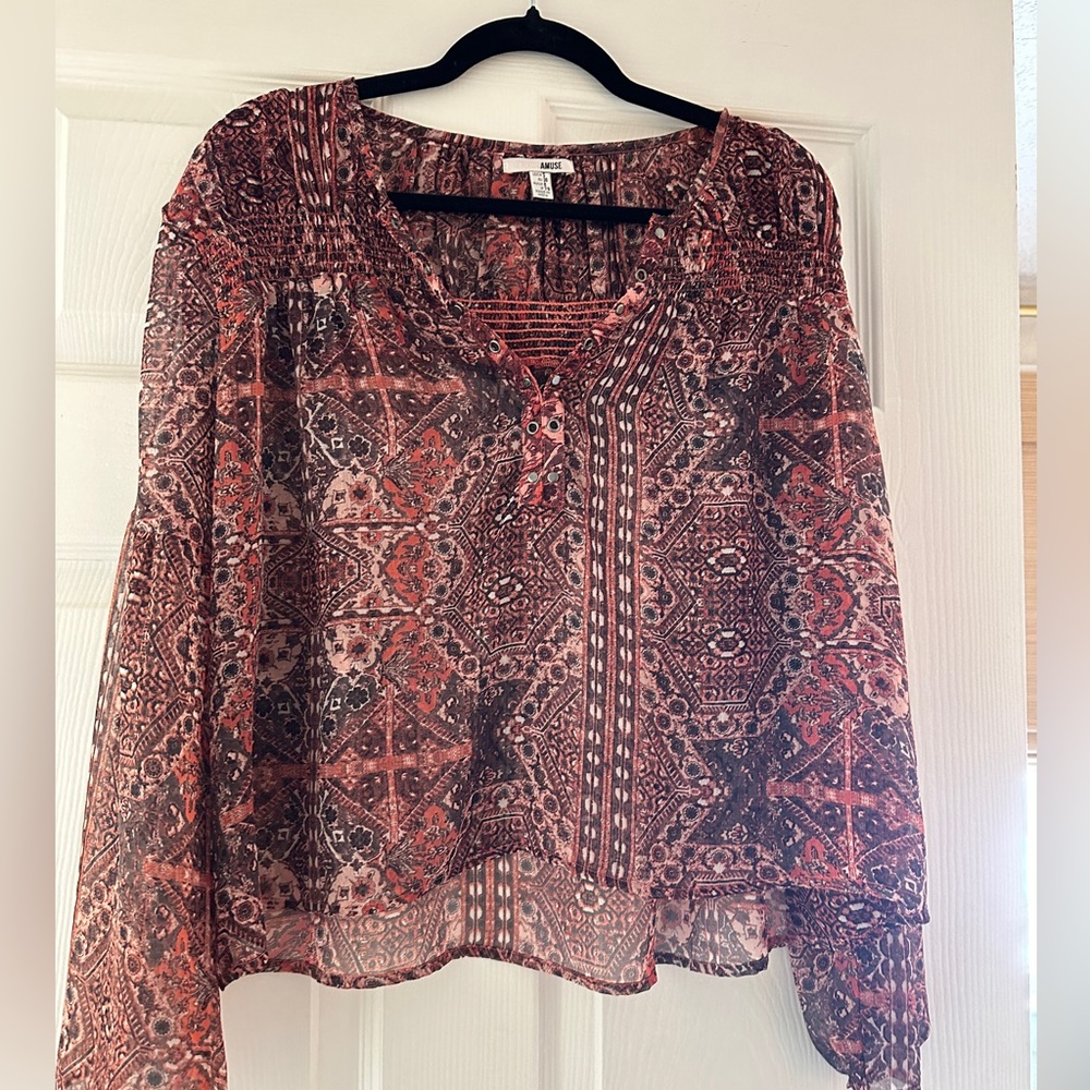 Long sleeve amuse society blouse